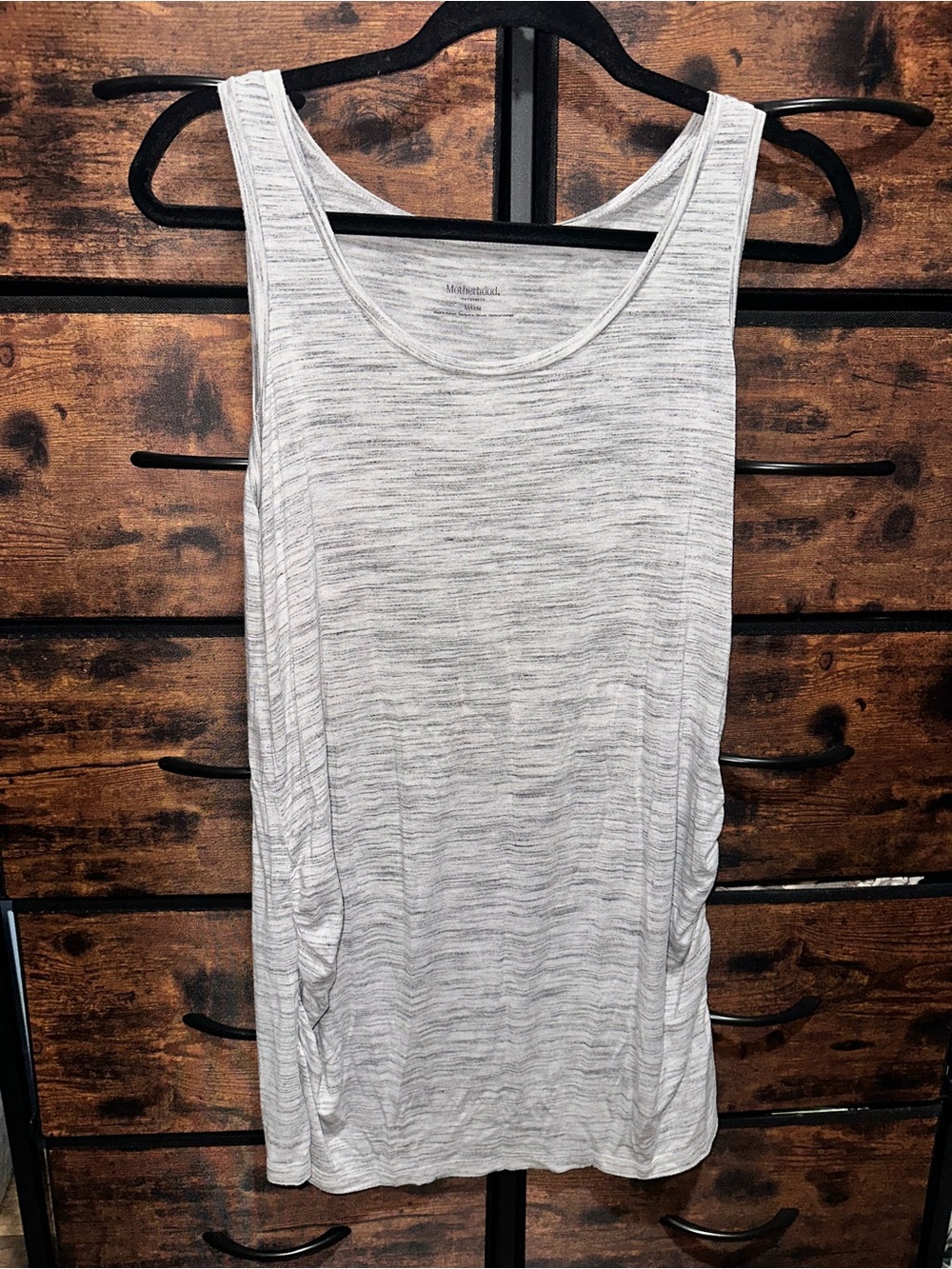Motherhood Maternity Gray Marled Short Sleeve Tee